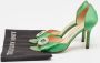 Manolo Blahnik Pre-owned Satin heels Green Dames - Thumbnail 9