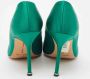 Manolo Blahnik Pre-owned Satin heels Green Dames - Thumbnail 5