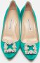 Manolo Blahnik Pre-owned Satin heels Green Dames - Thumbnail 3