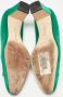 Manolo Blahnik Pre-owned Satin heels Green Dames - Thumbnail 7