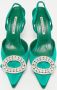 Manolo Blahnik Pre-owned Satin heels Green Dames - Thumbnail 3