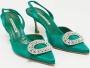 Manolo Blahnik Pre-owned Satin heels Green Dames - Thumbnail 4