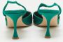 Manolo Blahnik Pre-owned Satin heels Green Dames - Thumbnail 5