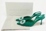 Manolo Blahnik Pre-owned Satin heels Green Dames - Thumbnail 9