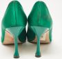 Manolo Blahnik Pre-owned Satin heels Green Dames - Thumbnail 3