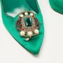 Manolo Blahnik Pre-owned Satin heels Green Dames - Thumbnail 5