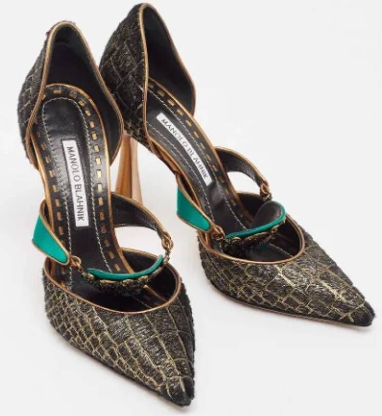 Manolo Blahnik Pre-owned Satin heels Multicolor Dames