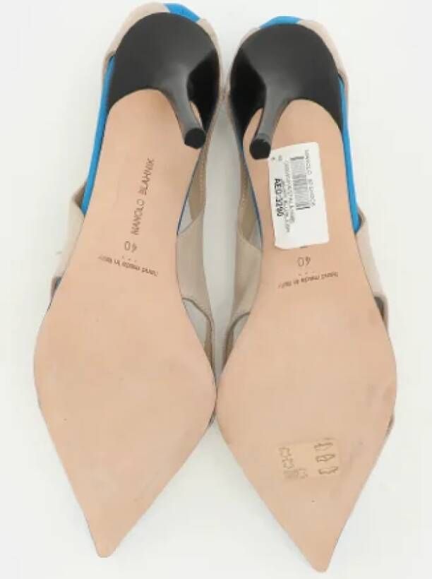 Manolo Blahnik Pre-owned Satin heels Multicolor Dames