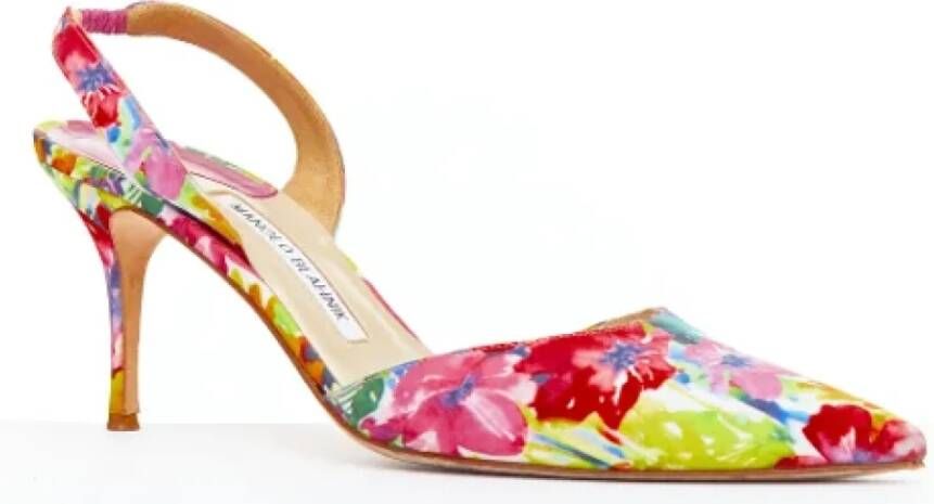 Manolo Blahnik Pre-owned Satin heels Multicolor Dames