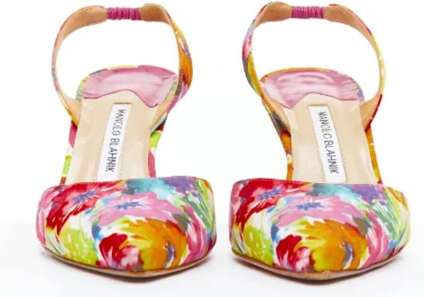 Manolo Blahnik Pre-owned Satin heels Multicolor Dames