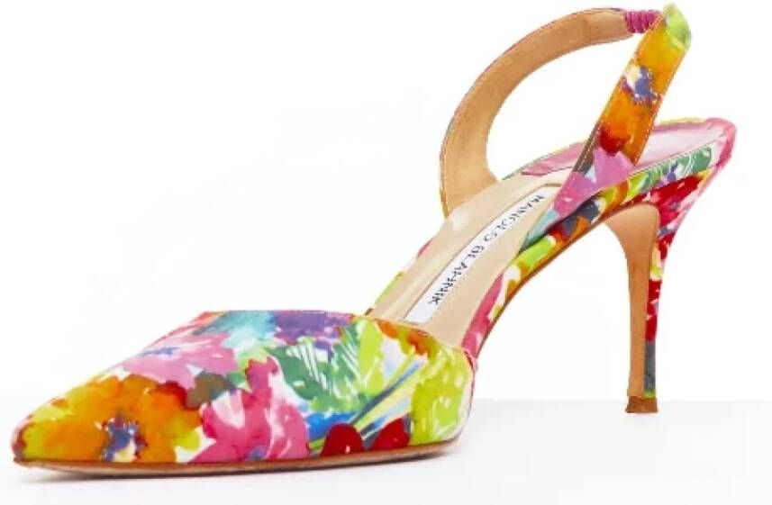 Manolo Blahnik Pre-owned Satin heels Multicolor Dames