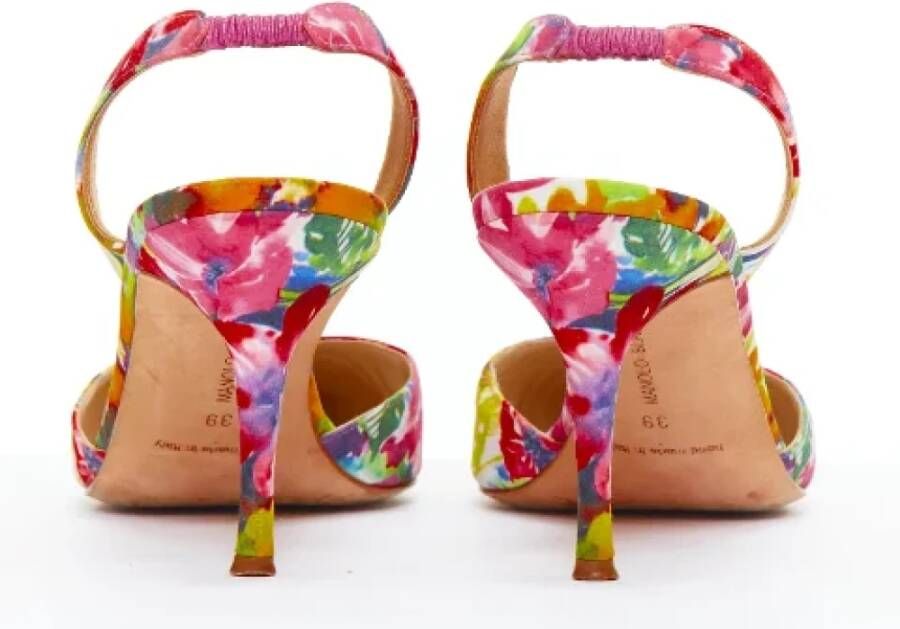 Manolo Blahnik Pre-owned Satin heels Multicolor Dames