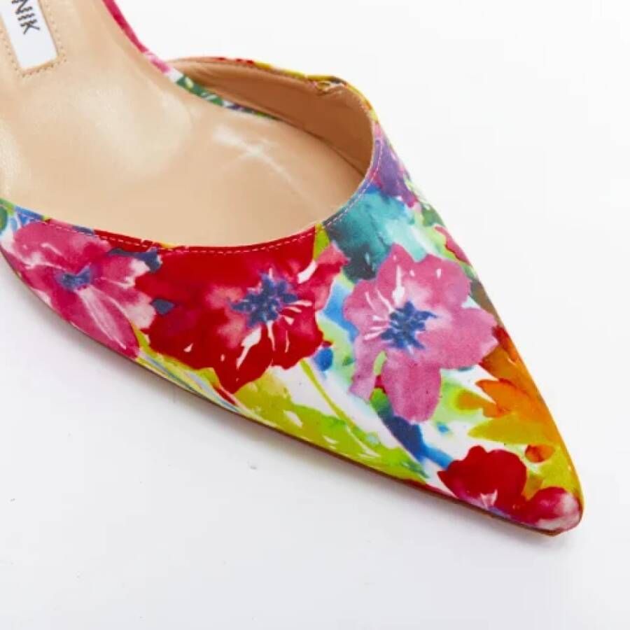 Manolo Blahnik Pre-owned Satin heels Multicolor Dames