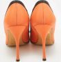 Manolo Blahnik Pre-owned Satin heels Orange Dames - Thumbnail 3