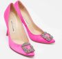 Manolo Blahnik Pre-owned Satin heels Pink Dames - Thumbnail 3