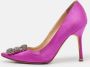 Manolo Blahnik Pre-owned Satin heels Pink Dames - Thumbnail 2