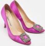 Manolo Blahnik Pre-owned Satin heels Pink Dames - Thumbnail 4