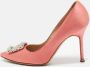 Manolo Blahnik Pre-owned Satin heels Pink Dames - Thumbnail 2