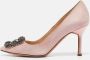 Manolo Blahnik Pre-owned Satin heels Pink Dames - Thumbnail 2