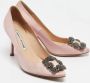 Manolo Blahnik Pre-owned Satin heels Pink Dames - Thumbnail 4