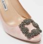 Manolo Blahnik Pre-owned Satin heels Pink Dames - Thumbnail 7