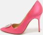 Manolo Blahnik Pre-owned Satin heels Pink Dames - Thumbnail 2