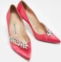 Manolo Blahnik Pre-owned Satin heels Pink Dames - Thumbnail 3