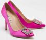 Manolo Blahnik Pre-owned Satin heels Pink Dames - Thumbnail 2