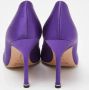 Manolo Blahnik Pre-owned Satin heels Purple Dames - Thumbnail 5