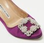 Manolo Blahnik Pre-owned Satin heels Purple Dames - Thumbnail 7