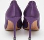 Manolo Blahnik Pre-owned Satin heels Purple Dames - Thumbnail 5