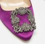 Manolo Blahnik Pre-owned Satin heels Purple Dames - Thumbnail 7