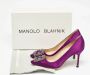 Manolo Blahnik Pre-owned Satin heels Purple Dames - Thumbnail 9