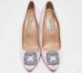 Manolo Blahnik Pre-owned Satin heels Purple Dames - Thumbnail 3