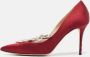 Manolo Blahnik Pre-owned Satin heels Red Dames - Thumbnail 2