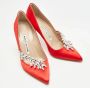 Manolo Blahnik Pre-owned Satin heels Red Dames - Thumbnail 4