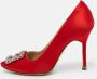 Manolo Blahnik Pre-owned Satin heels Red Dames - Thumbnail 2