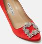 Manolo Blahnik Pre-owned Satin heels Red Dames - Thumbnail 7