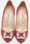 Manolo Blahnik Pre-owned Satin heels Red Dames - Thumbnail 3