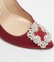 Manolo Blahnik Pre-owned Satin heels Red Dames - Thumbnail 7