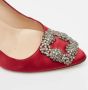 Manolo Blahnik Pre-owned Satin heels Red Dames - Thumbnail 6