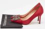 Manolo Blahnik Pre-owned Satin heels Red Dames - Thumbnail 8