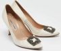 Manolo Blahnik Pre-owned Satin heels White Dames - Thumbnail 4