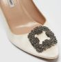 Manolo Blahnik Pre-owned Satin heels White Dames - Thumbnail 7