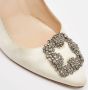 Manolo Blahnik Pre-owned Satin heels White Dames - Thumbnail 7