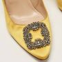 Manolo Blahnik Pre-owned Satin heels Yellow Dames - Thumbnail 7