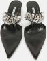 Manolo Blahnik Pre-owned Satin mules Black Dames - Thumbnail 3