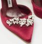 Manolo Blahnik Pre-owned Satin mules Red Dames - Thumbnail 9