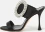 Manolo Blahnik Pre-owned Satin sandals Black Dames - Thumbnail 2