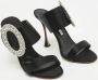 Manolo Blahnik Pre-owned Satin sandals Black Dames - Thumbnail 4